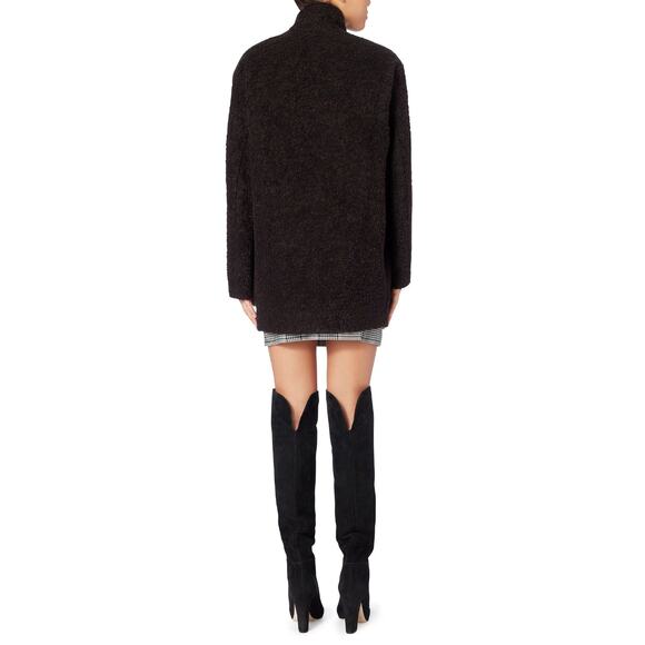 IRO Rafa Oversized Burgundy Coat Size 4 - Picture 2 of 14